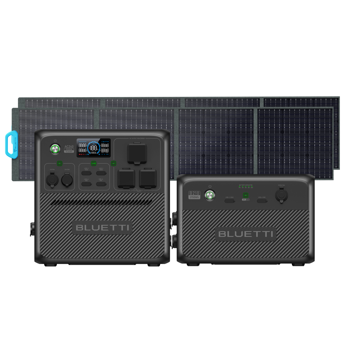 BLUETTI AC240大容量ポータブル電源 | 防水・防塵モデル |1536Wh、2000W