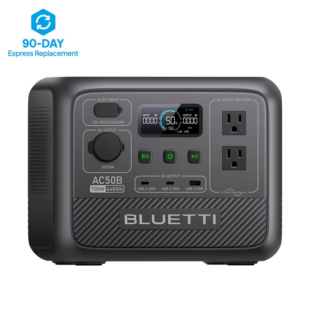 BLUETTI AC50B 小型ポータブル電源 | 防災推奨・車中泊・キャンプ |448Wh、700W