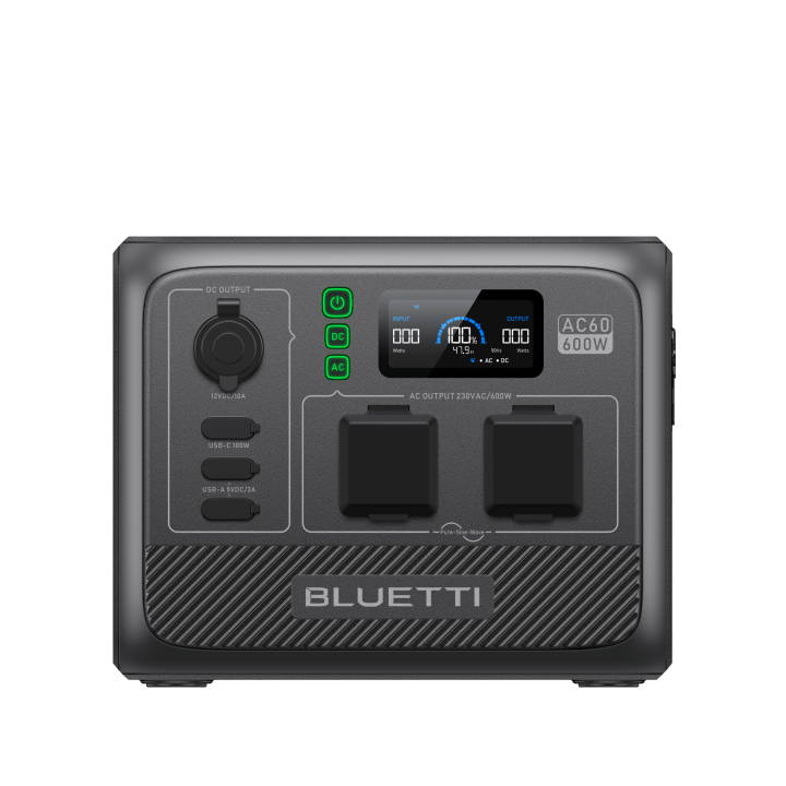 【整備済中古品】BLUETTI AC60 小型ポータブル電源 | 防水・防塵モデル | 403Wh、600W