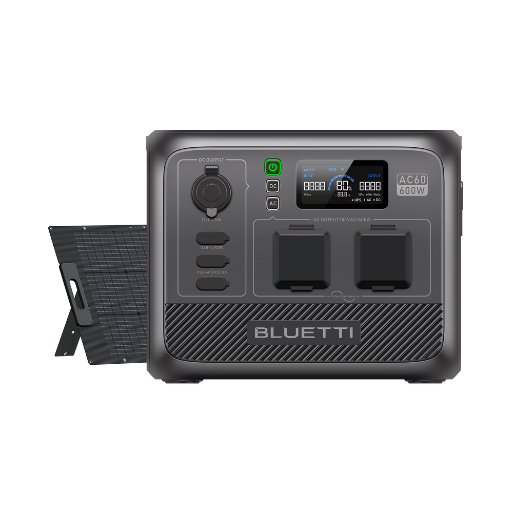 【終売】BLUETTI AC60 小型ポータブル電源 | 防水・防塵モデル | 403Wh、600W