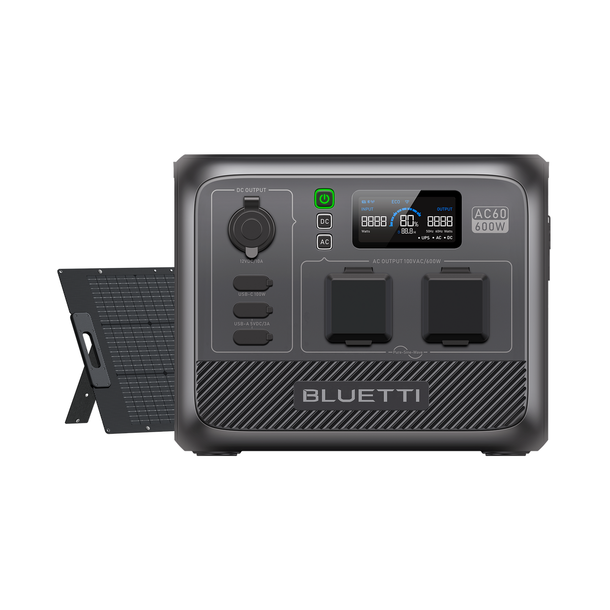 【終売】BLUETTI AC60 小型ポータブル電源 | 防水・防塵モデル | 403Wh、600W