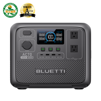 BLUETTI ポータブル電源 AC70+ソーラーパネル |768Wh、1000W