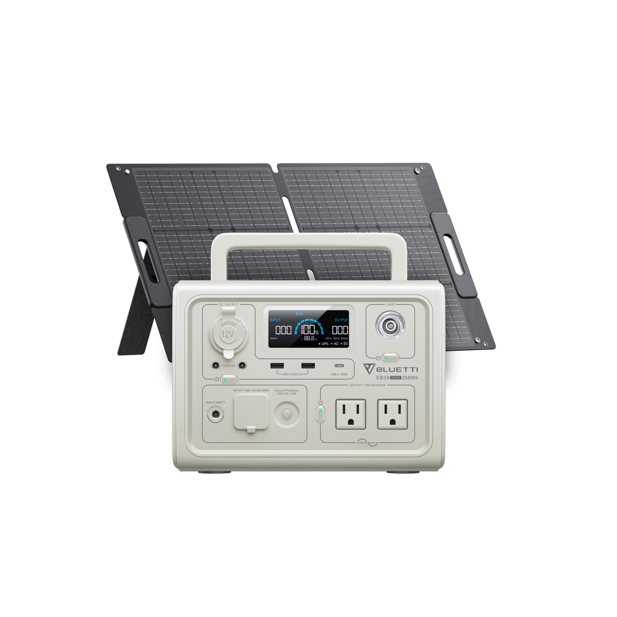 BLUETTI EB3A 小型ポータブル電源 | 小型軽量・防災推奨 | 268Wh、600W