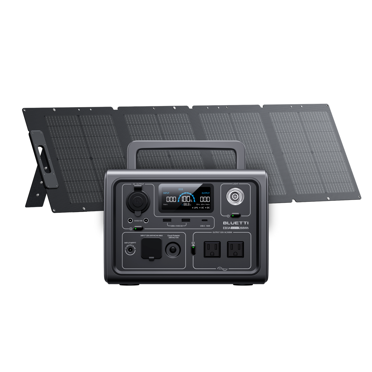 BLUETTI EB3A 小型ポータブル電源 | 小型軽量・防災推奨 | 268Wh、600W