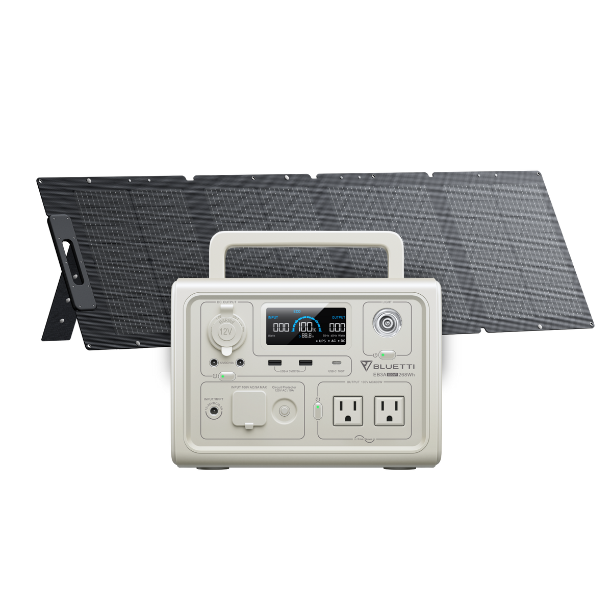 BLUETTI EB3A 小型ポータブル電源 | 小型軽量・防災推奨 | 268Wh、600W