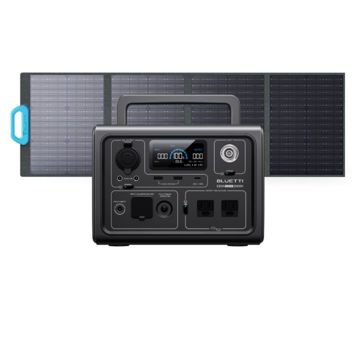BLUETTI EB3Aポータブル電源とPV120太陽光パネルのセット