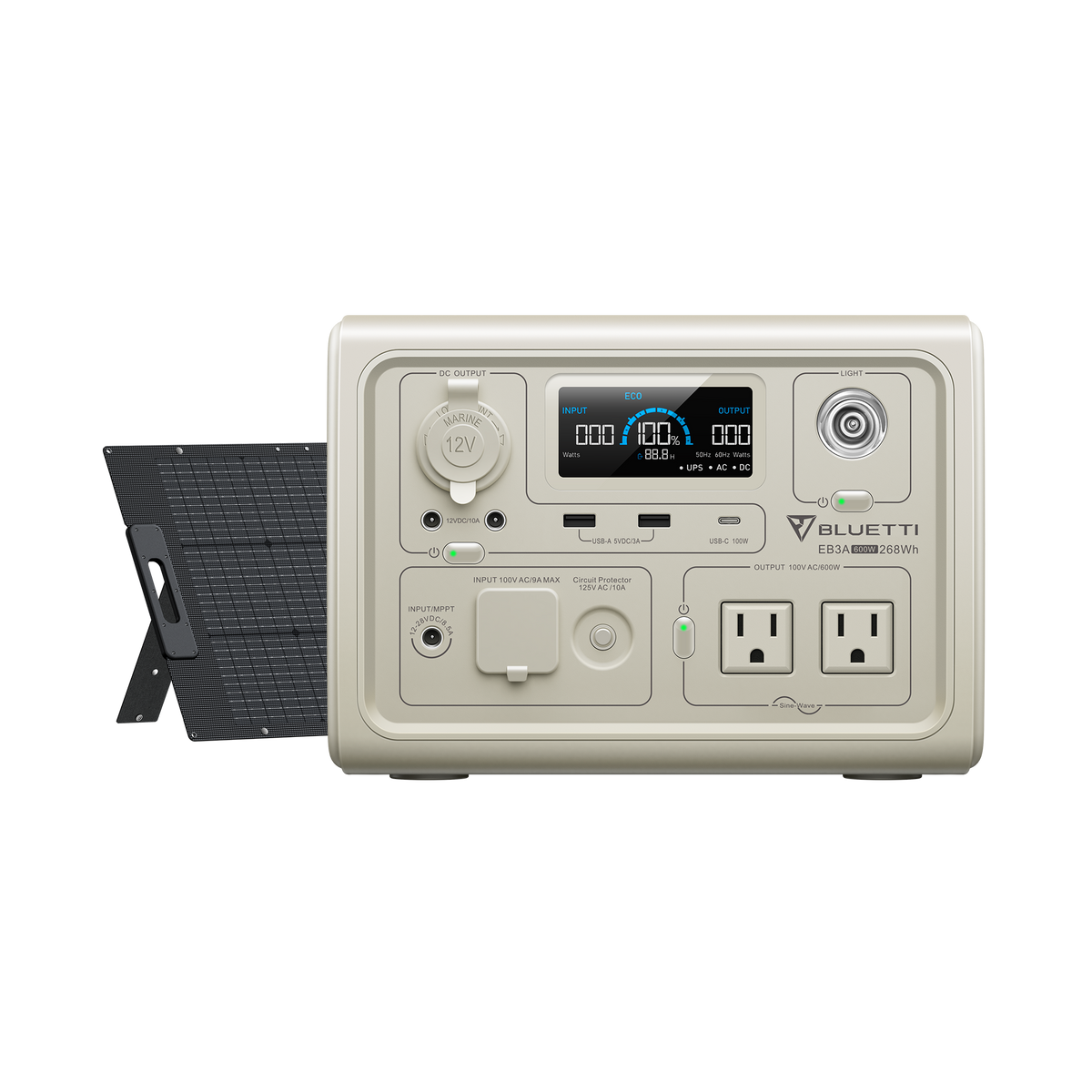 BLUETTI EB3A 小型ポータブル電源 | 小型軽量・防災推奨 | 268Wh、600W