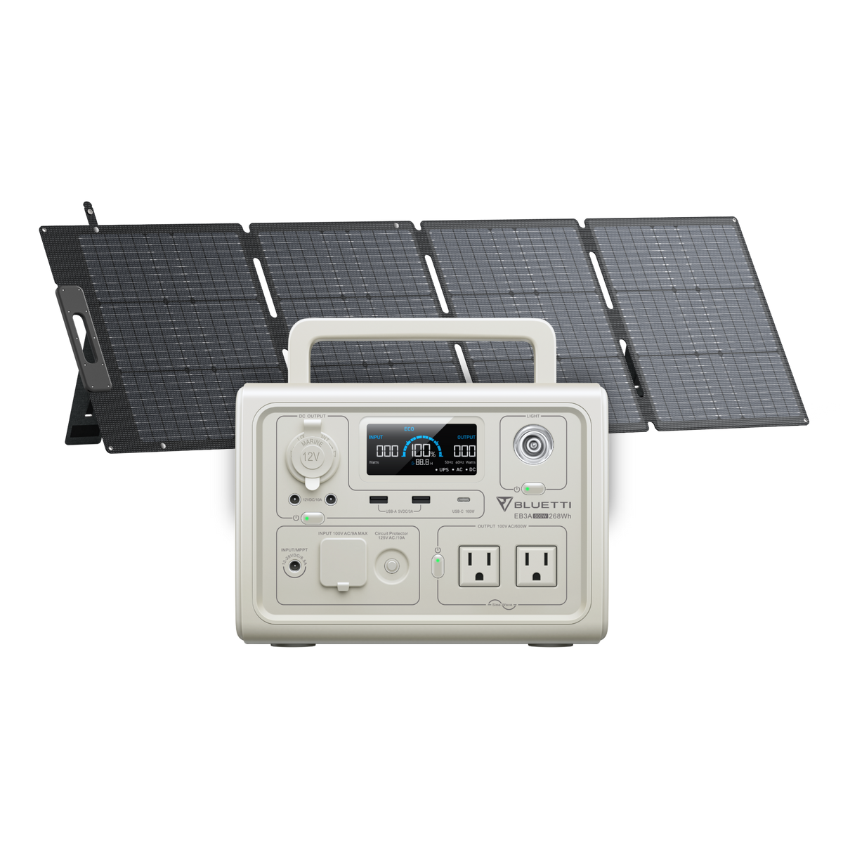 BLUETTI EB3A 小型ポータブル電源 | 小型軽量・防災推奨 | 268Wh、600W