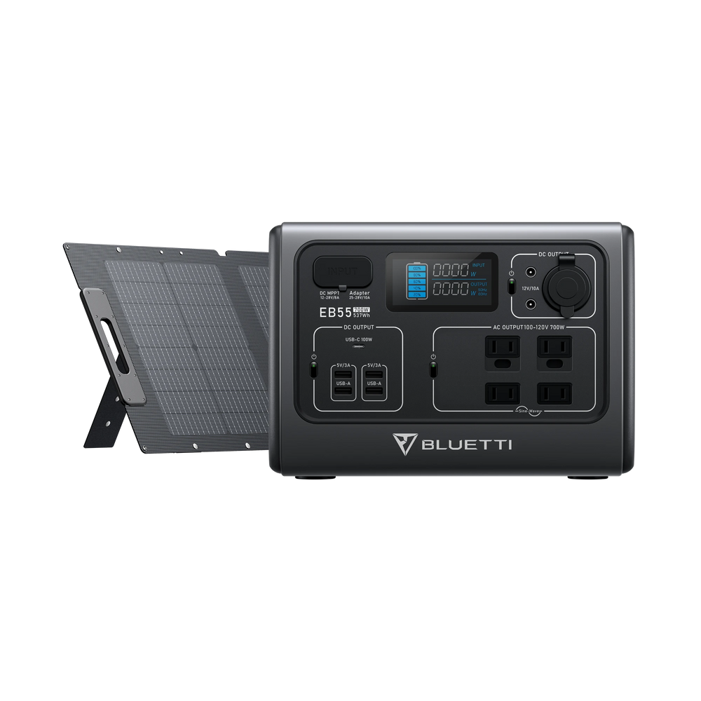 【終売】BLUETTI EB55 小型ポータブル電源 | 小型軽量・車中泊・キャンプ |537Wh、700W