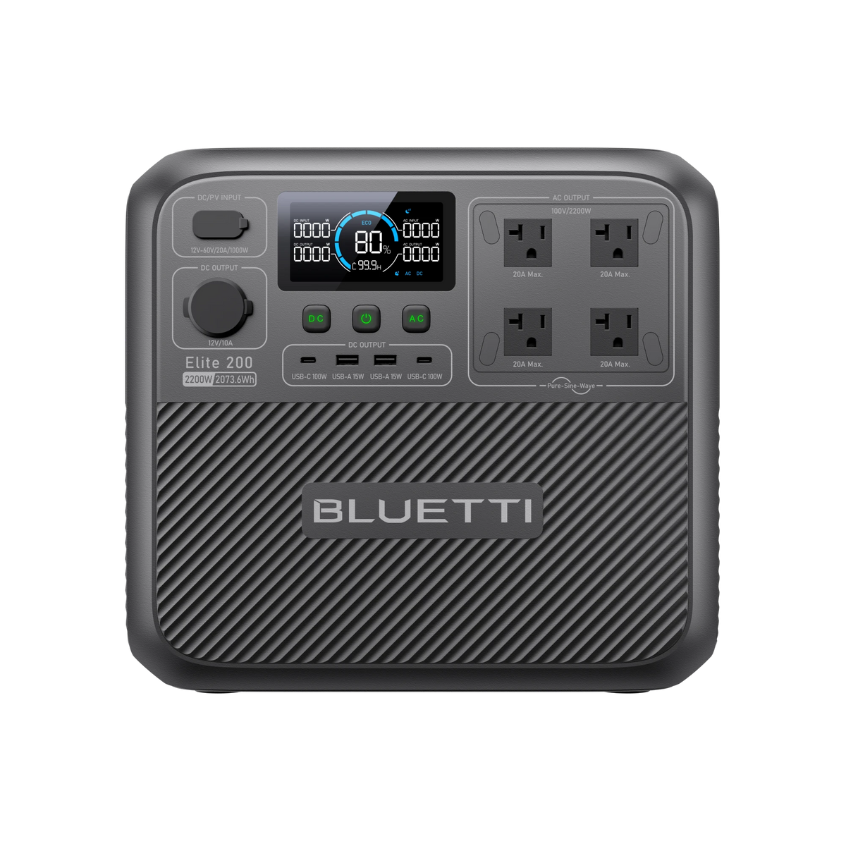 BLUETTI Elite 200 V2 大容量ポータブル電源 | 防災推奨・車中泊 |2073.6Wh、2200W