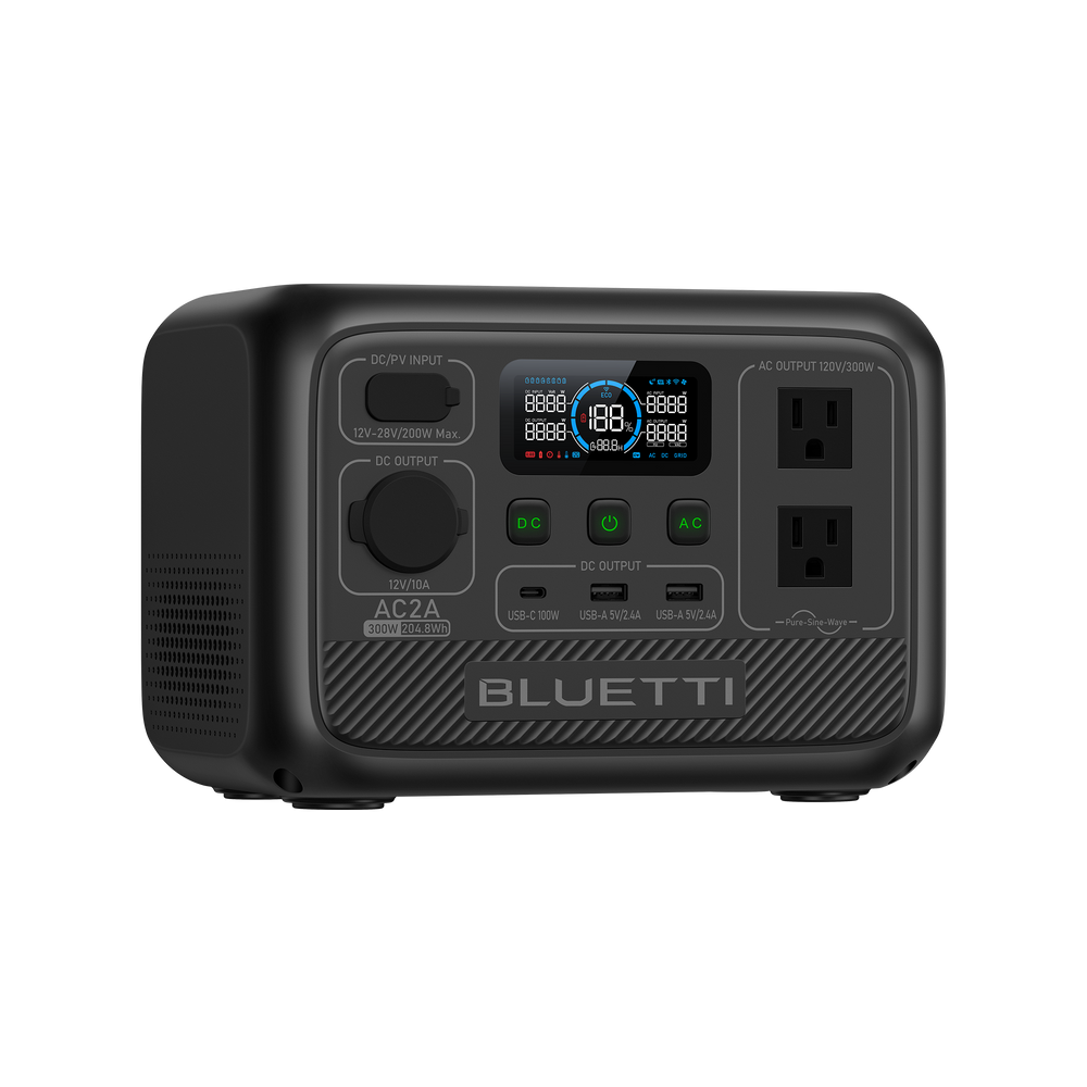BLUETTI ポータブル電源 AC2A +ソーラーパネル | 204Wh、300W