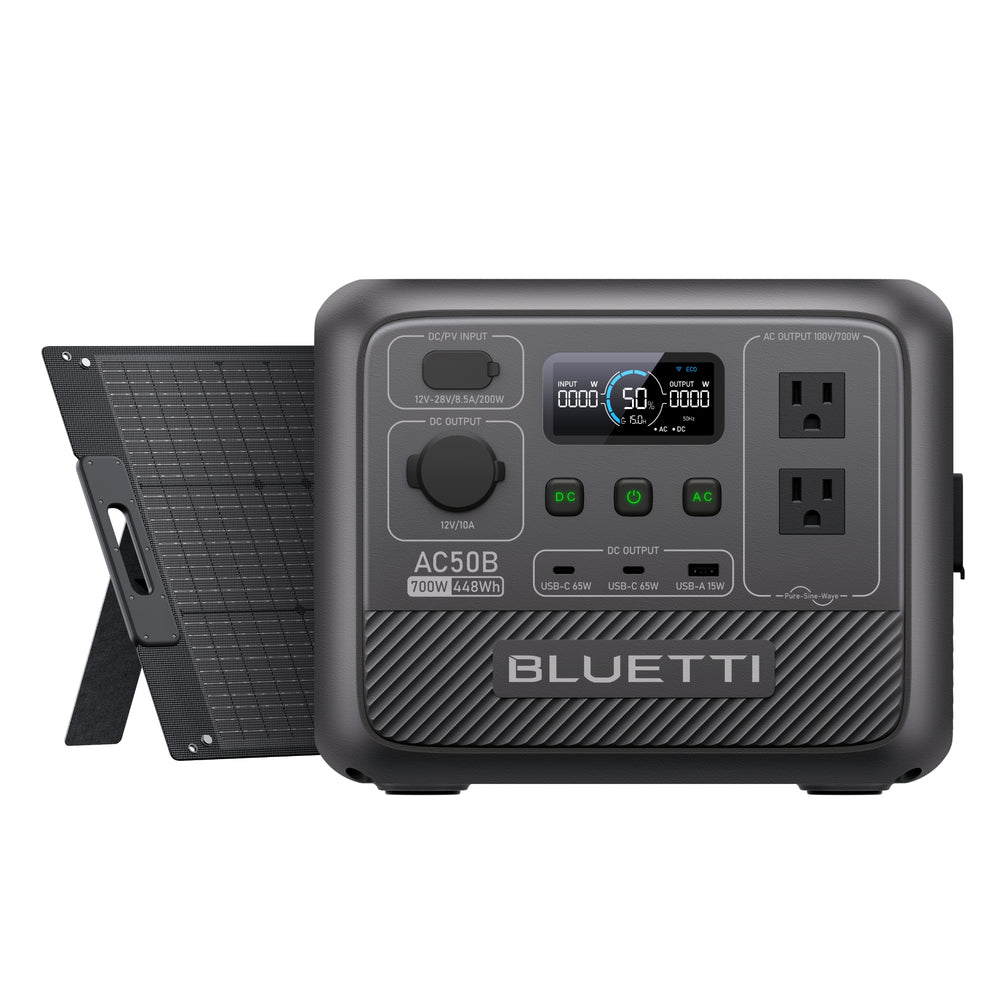 BLUETTI AC50B 小型ポータブル電源 | 防災推奨・車中泊・キャンプ |448Wh、700W