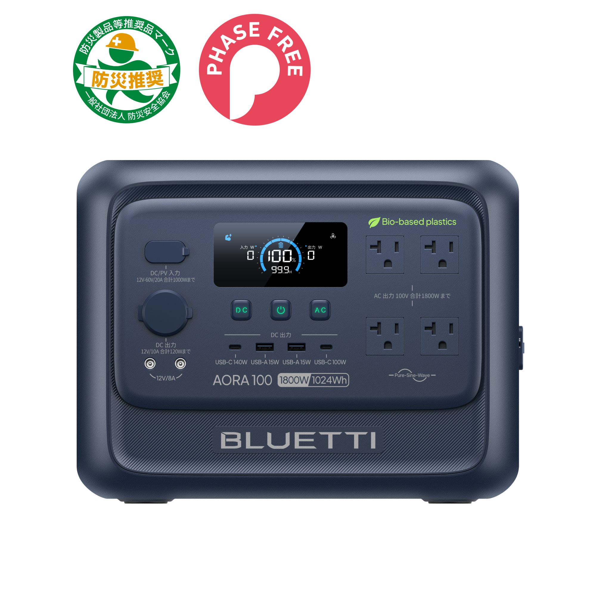 AORA BLUETTI ブルーティ 0 ポータブル電源 | mini : 軽量・大容量
