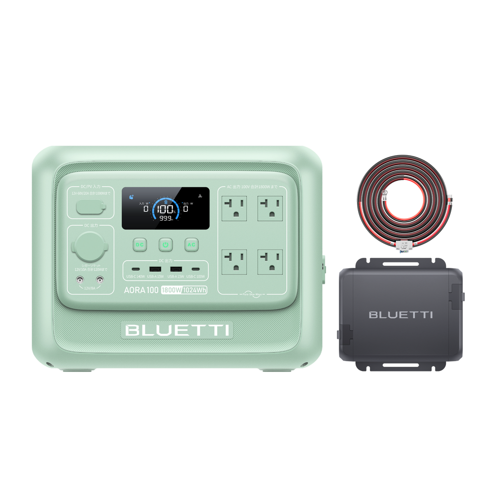 BLUETTI ポータブル電源 AORA 100 V2 +Charger 1 | ミントグリーン