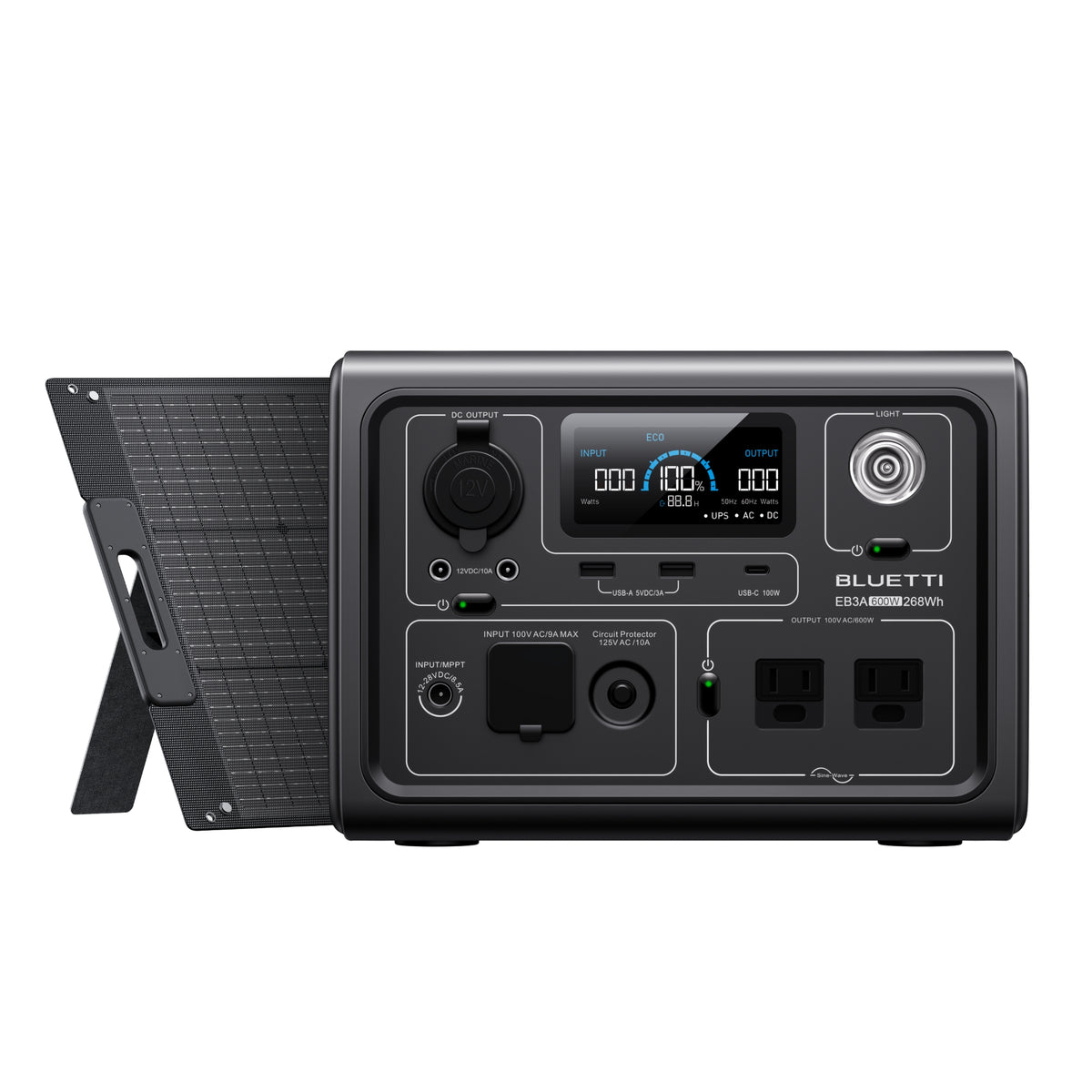 BLUETTI EB3A 小型ポータブル電源 | 小型軽量・防災推奨 | 268Wh、600W
