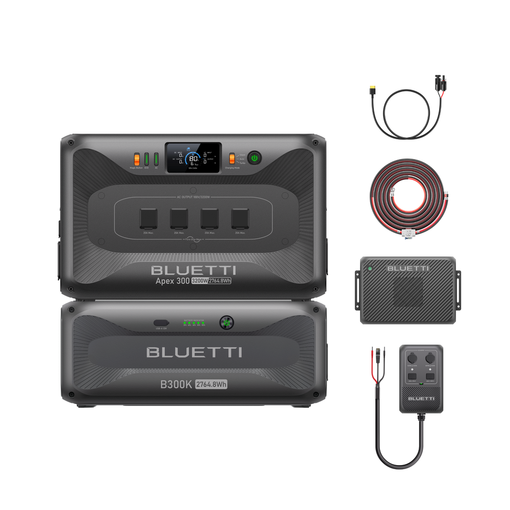 Apex 300 + BLUETTI Charger 2 + B300K + Charger 2 DC Hub | ソーラー充電ケーブル付き