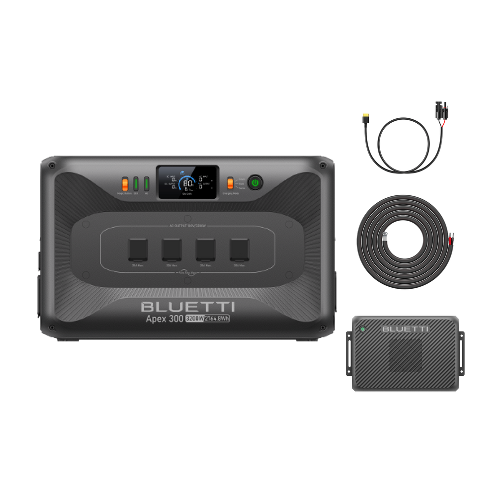 Apex 300 + BLUETTI Charger 2 + ソーラーパネル充電ケーブル