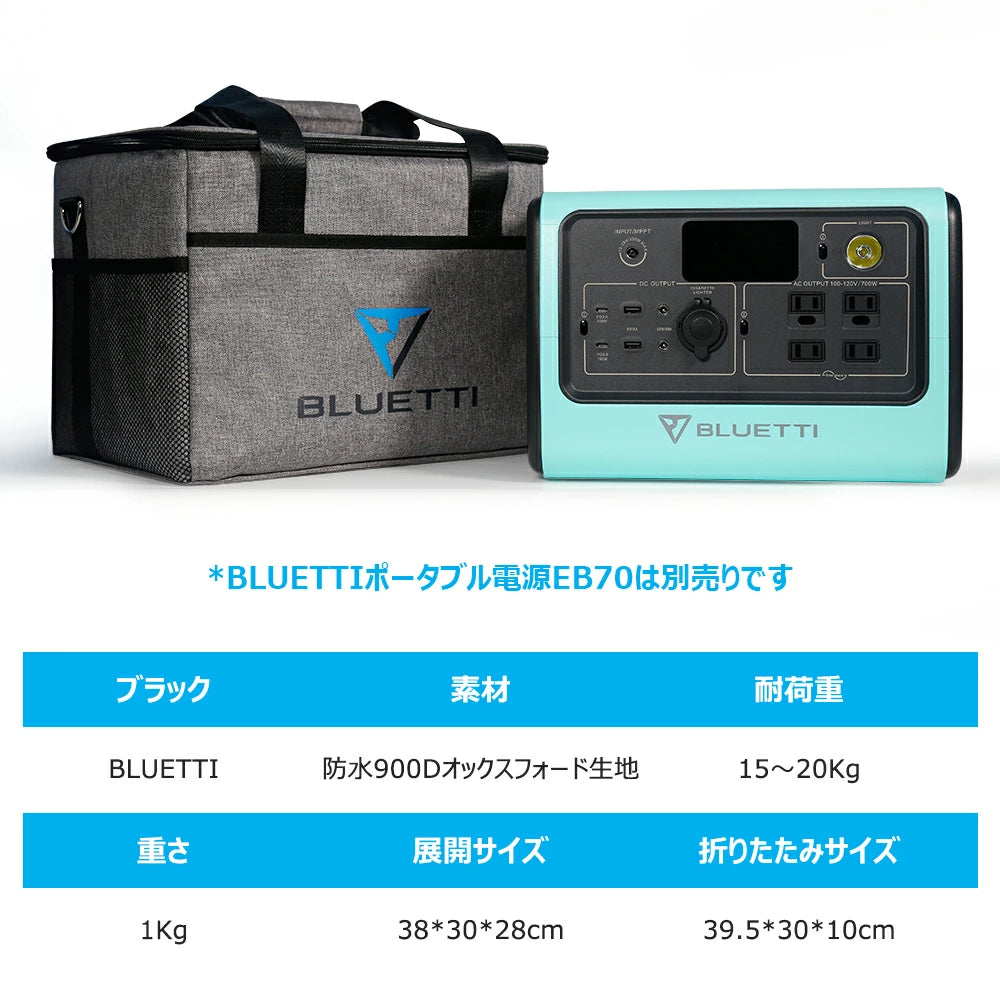 BLUETTIポータブル電源用　収納バッグ