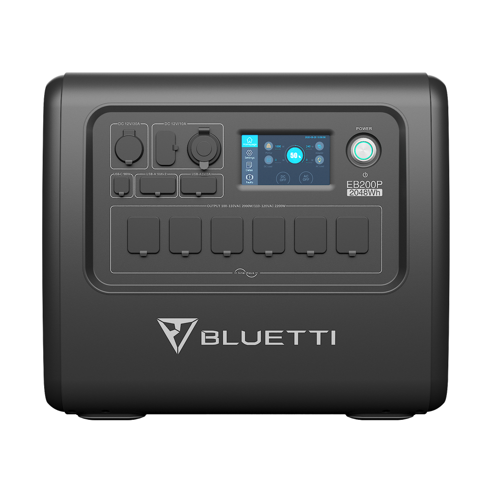 【終売】BLUETTI EB200P 大容量ポータブル電源 | 防災推奨・車中泊・キャンプ |2048Wh、2200W