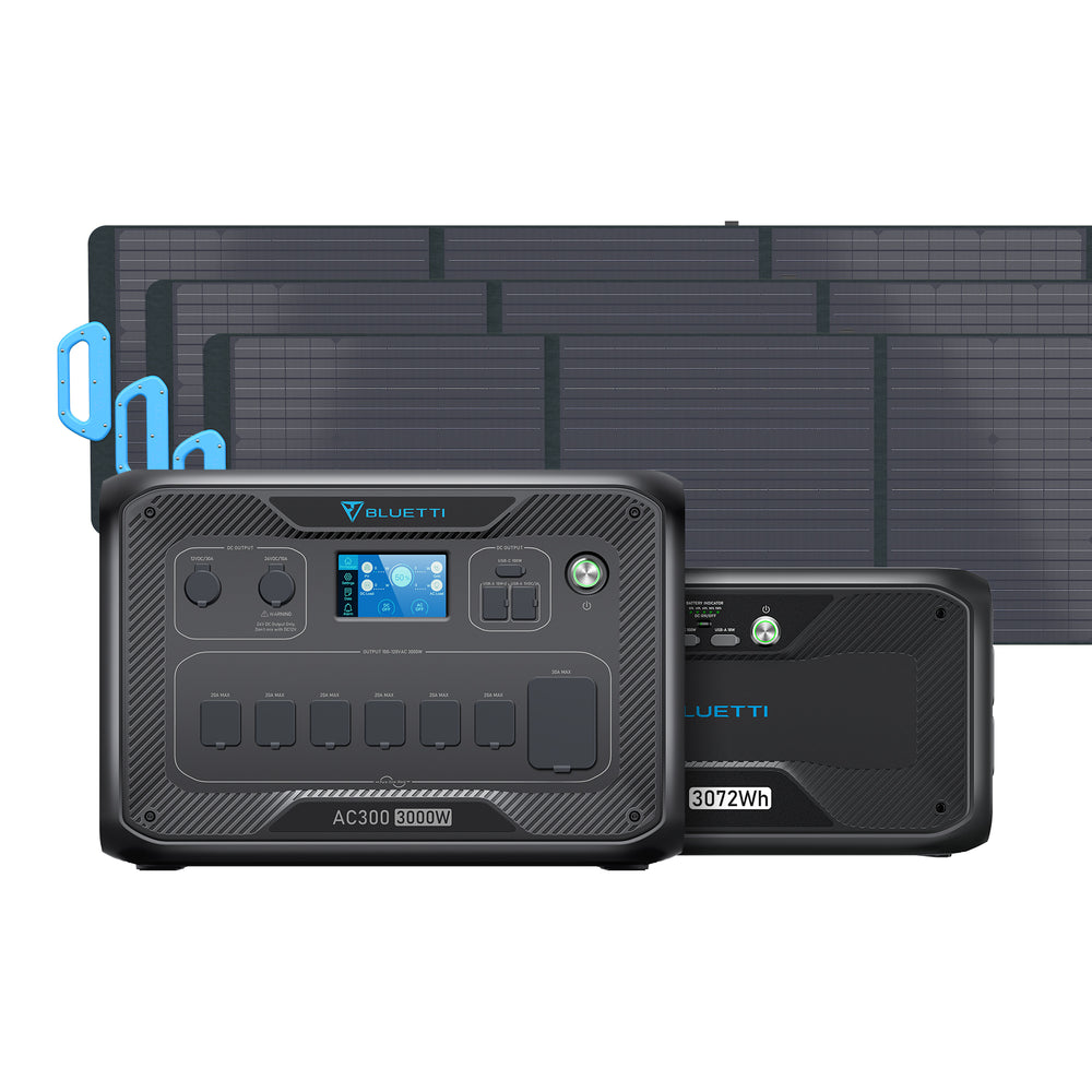 【終売】BLUETTI AC300+B300 家庭用バックアップ電源  | 防災推奨・非常用電源 |3072Wh、3000W