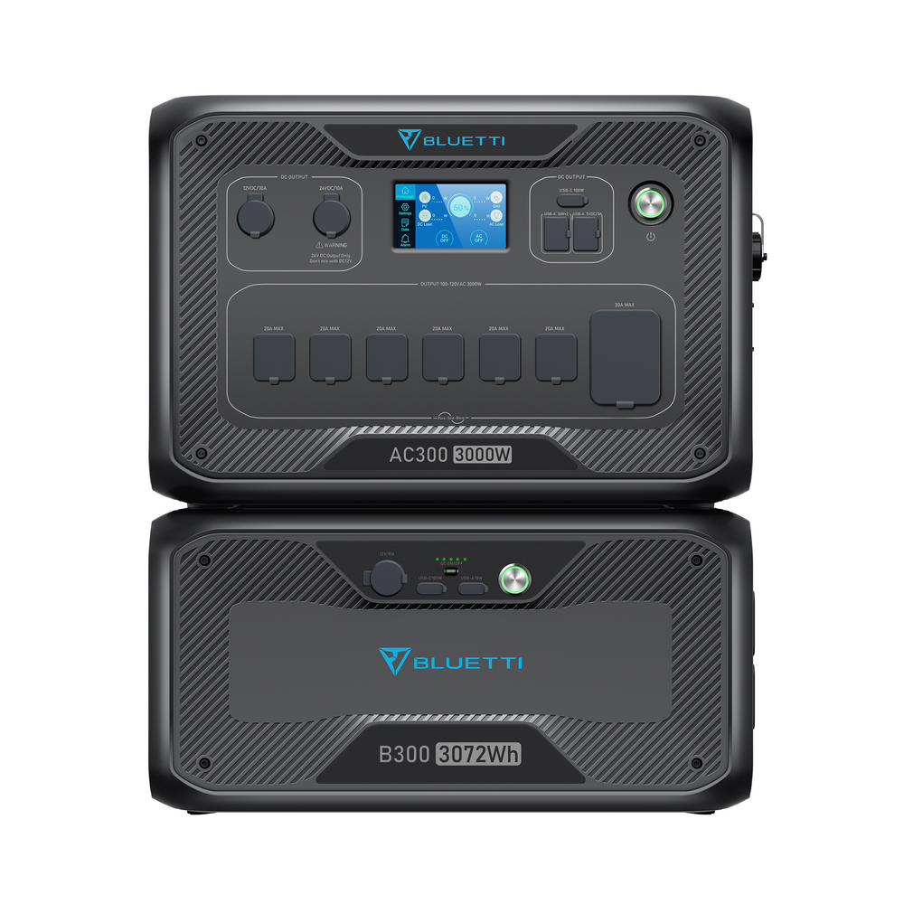 【終売】BLUETTI AC300+B300 家庭用バックアップ電源  | 防災推奨・非常用電源 |3072Wh、3000W