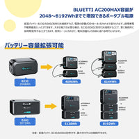 BLUETTI AC200MAX+B230 ポータブル電源 セット | 拡張バッテリー